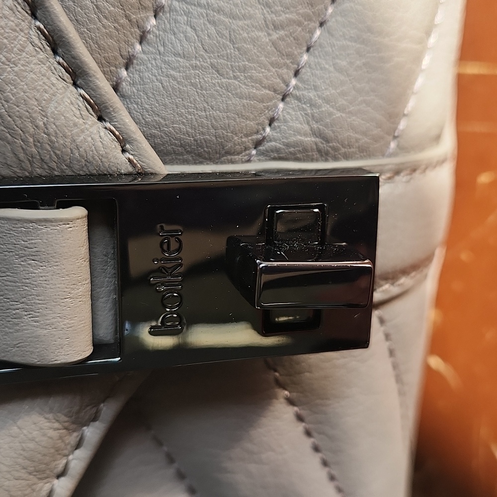 Botkier Dakota Leather Mini Convertible Backpack Crossbody in Fog Gray - Picture 6 of 8